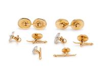 LARTER & SONS, MOTHER-OF-PEARL AND SEED PEARL DRESS SET