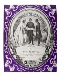 [CIVIL RIGHTS]. Marriage Certificate . Chicago: P.P. and F. Co., 1910.