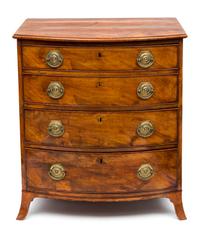 A Regency Mahogany Small Chest of Drawers Height 32 x width 28 x depth 20 1/2 inches. — EARLY 19TH CENTURY