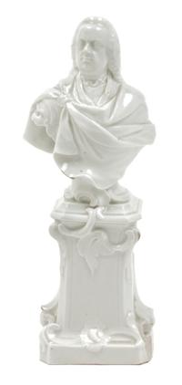 A Vienna White Porcelain Bust Height 8 1/2 inches. — CIRCA 1750
