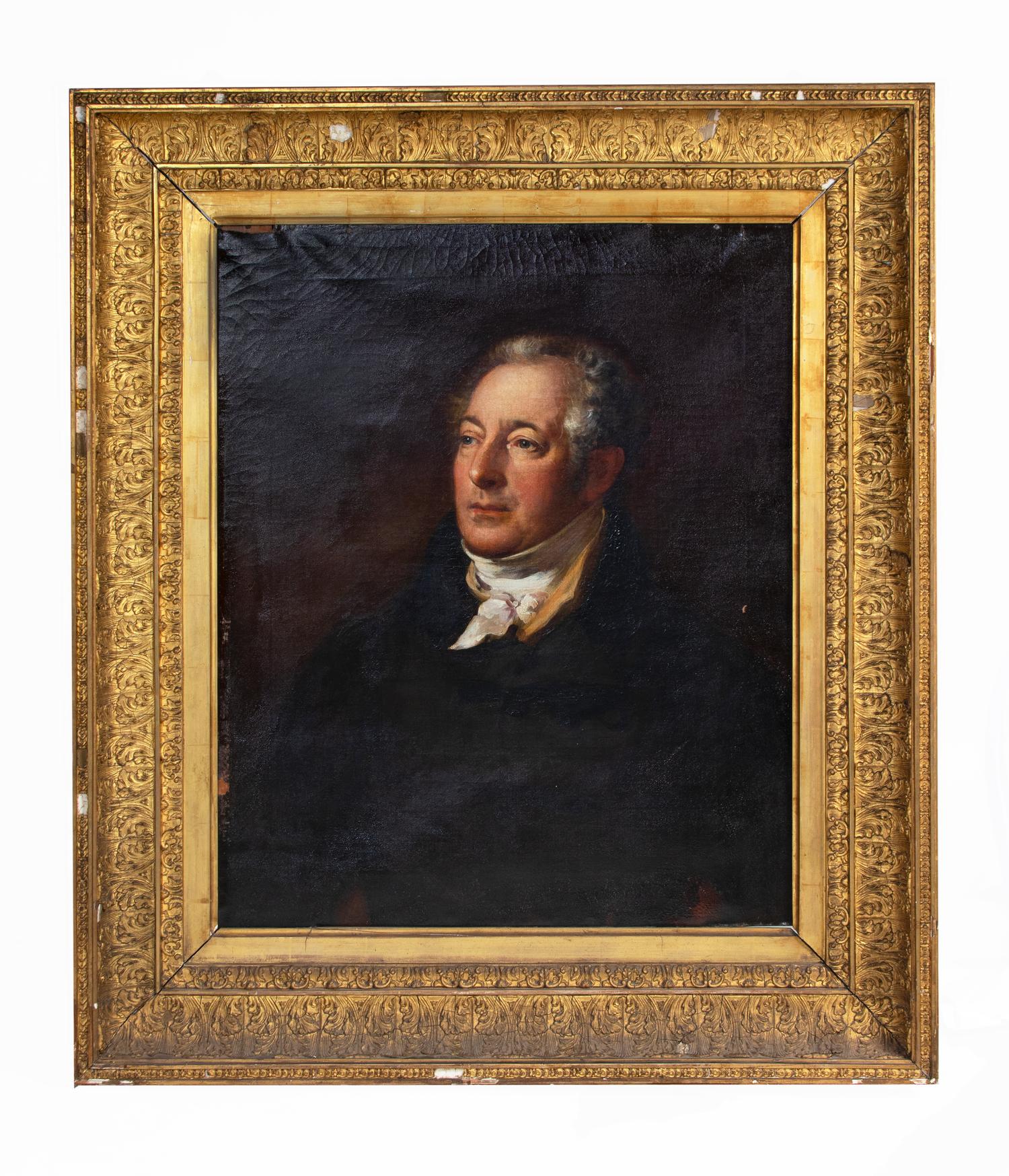 British School, 19th Century Portrait of a Gentleman oil on canvas