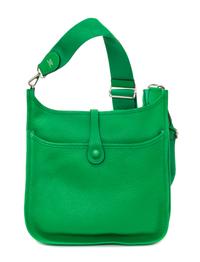 An Hermes Vert Evelyne III PM Handbag, 11.25" x 12'" x 2.5".