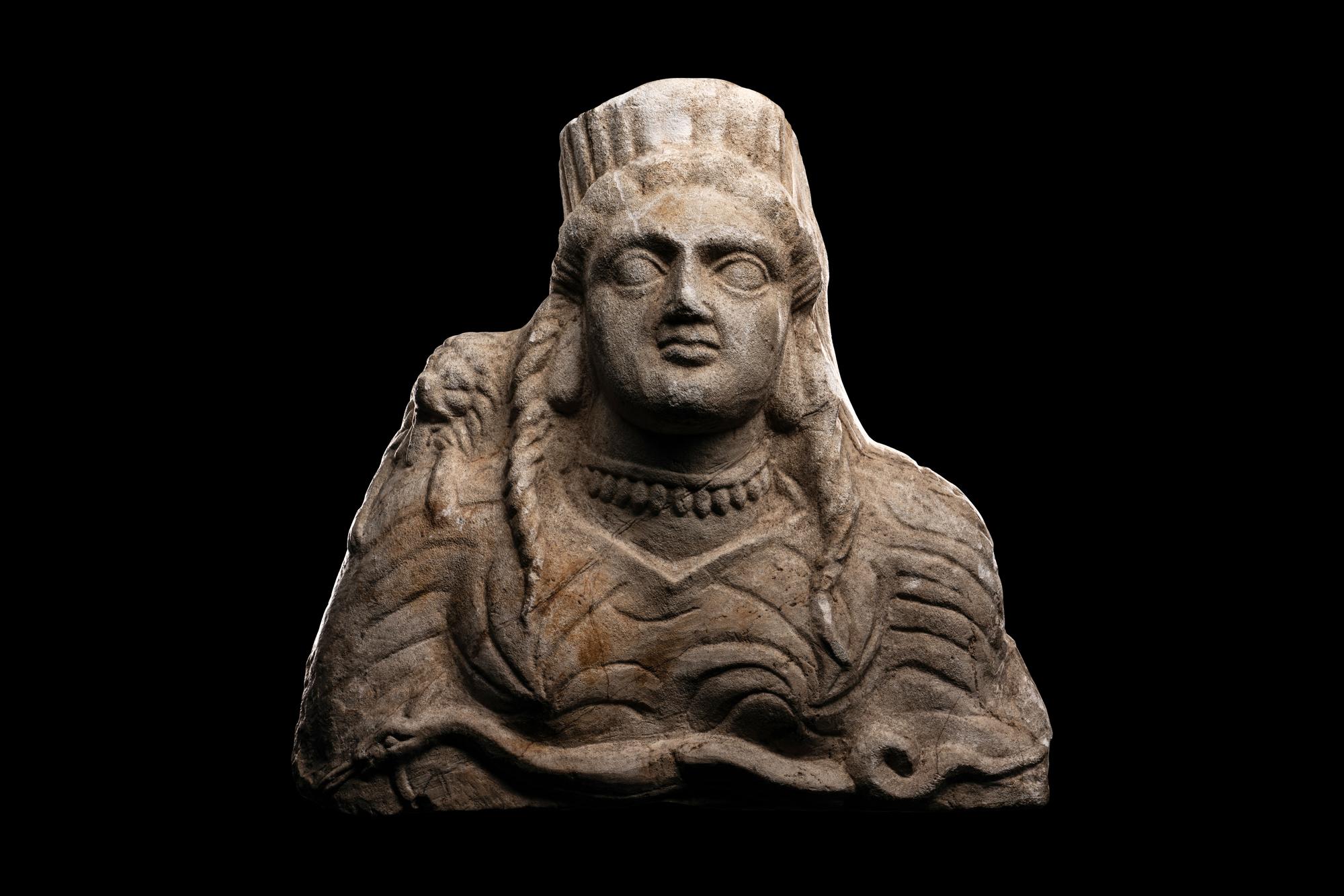 An East Roman Limestone Bust of Cybele