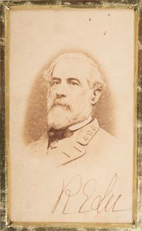 [CIVIL WAR]. CDVs signed by Robert E. LEE and Ulysses S. GRANT.