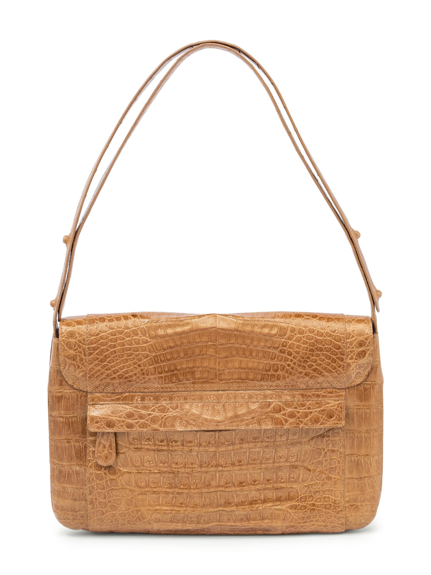 Nancy Gonzalez Brown Crocodile Bag, 2000s