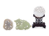 Three Chinese Jade Plaques
