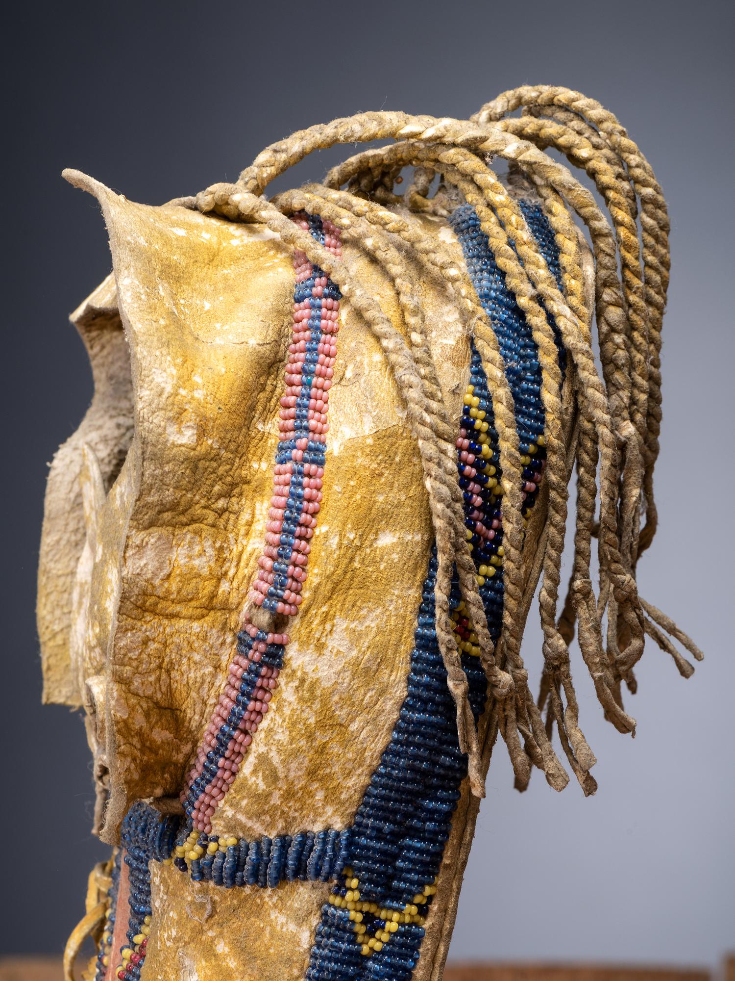 Kiowa Beaded Hide Moccasins