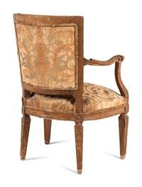 A Pair of Italian Fruitwood Armchairs