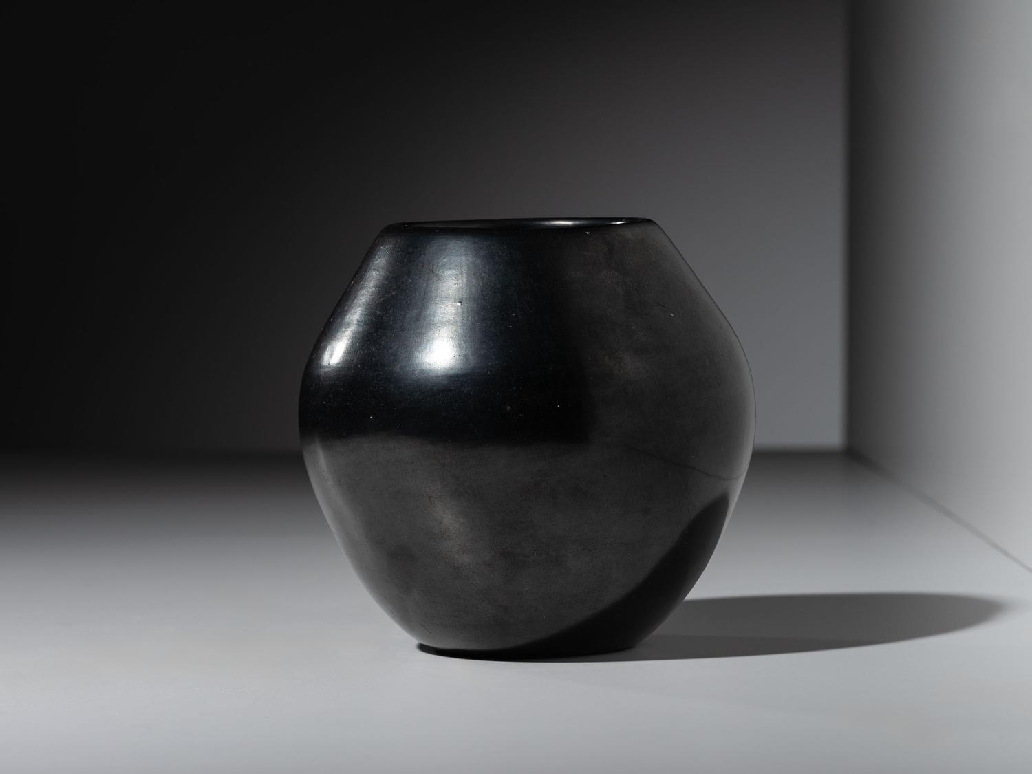 Blackware Jar, with Gun Metal Finish 1956-1965