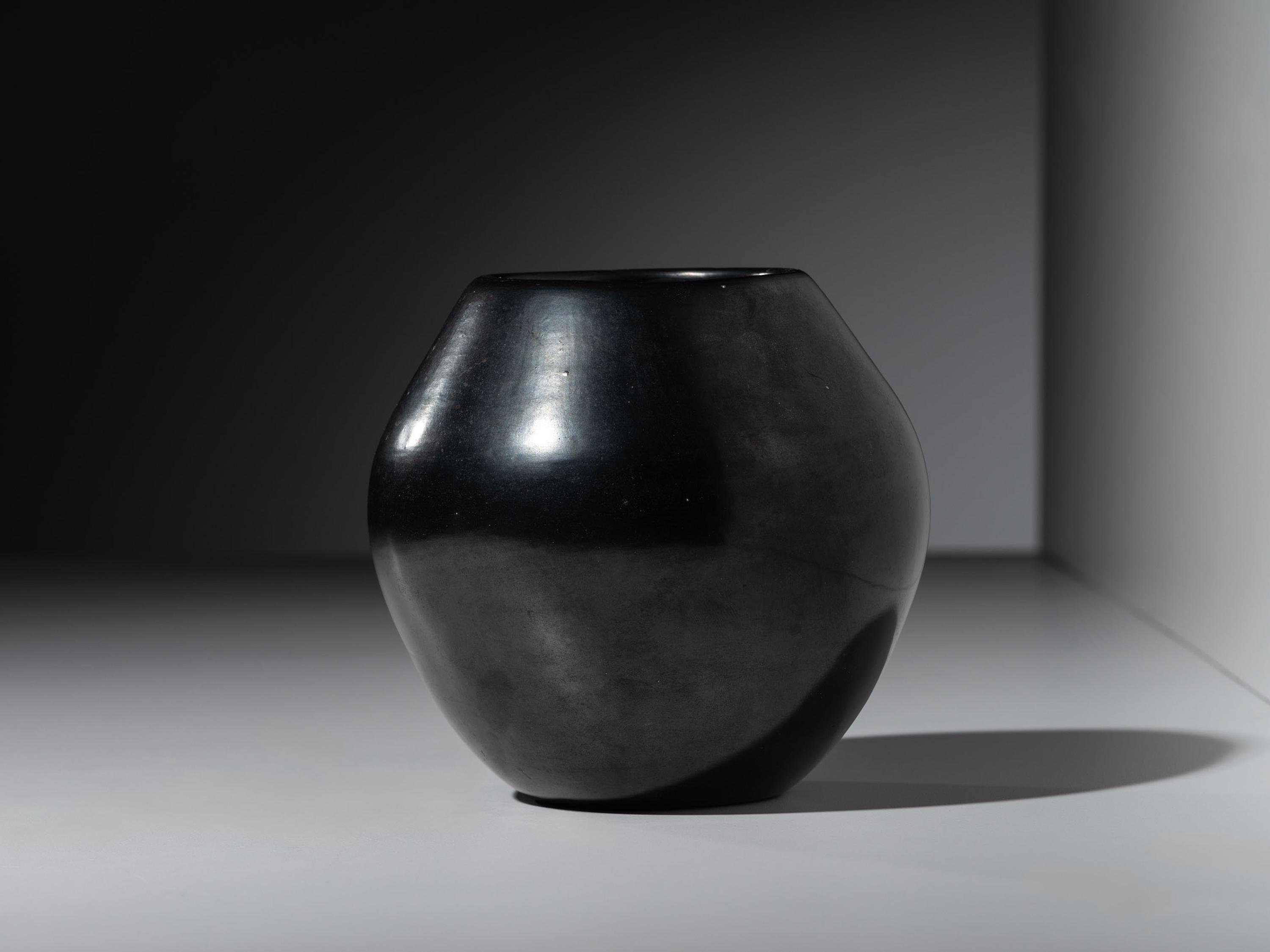 Blackware Jar, with Gun Metal Finish 1956-1965