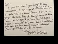 (Celebrity Memorabilia) A collection of 17 personal letters from celebrities, addressed to Bill Zwecker; comprising: