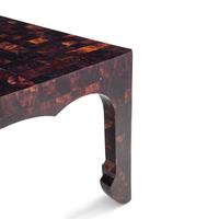 An Ironies Faux Tortoise-Veneered Low Table