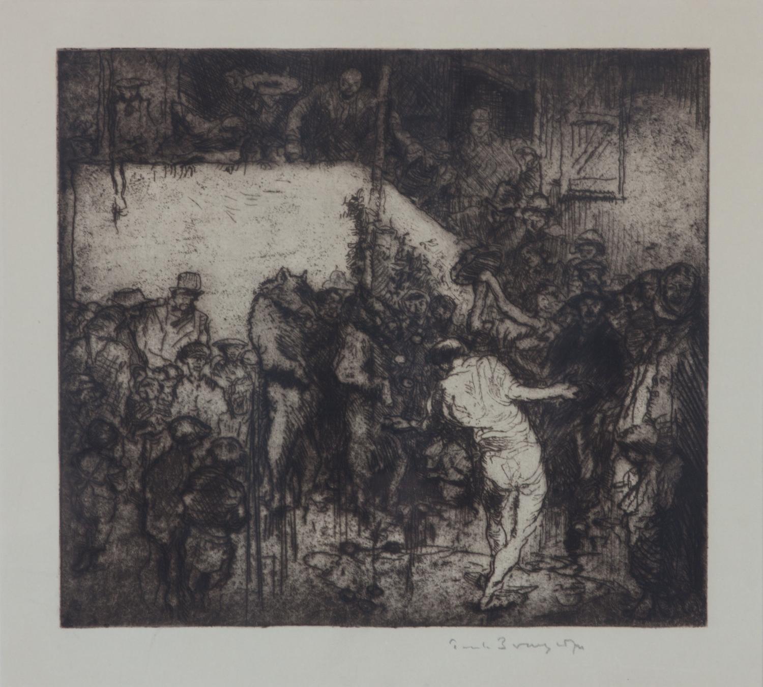 Frank Brangwyn, (American, 1867-1956), The Mountebank