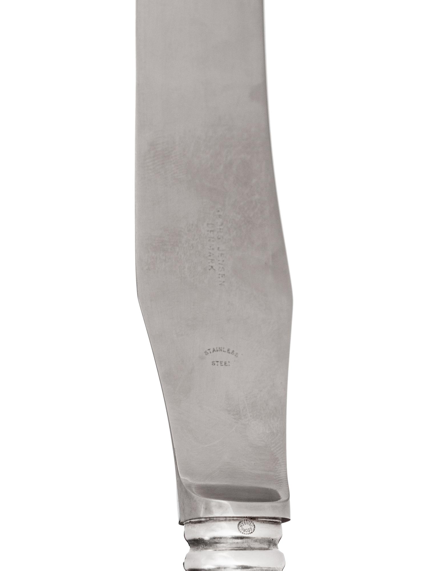 A Georg Jensen Silver Three-Piece Carving Set