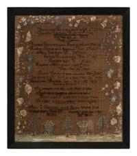 A Needlework Embroidered Family Record, Wrought by Alsa Gale Bowers