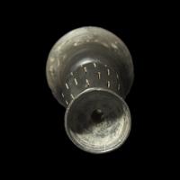 A Chinese Burnished Black 'Eggshell' Pottery Stem Cup, Neolithic Period, Longshan Culture 龍山文化 蛋殼黑陶高柄杯