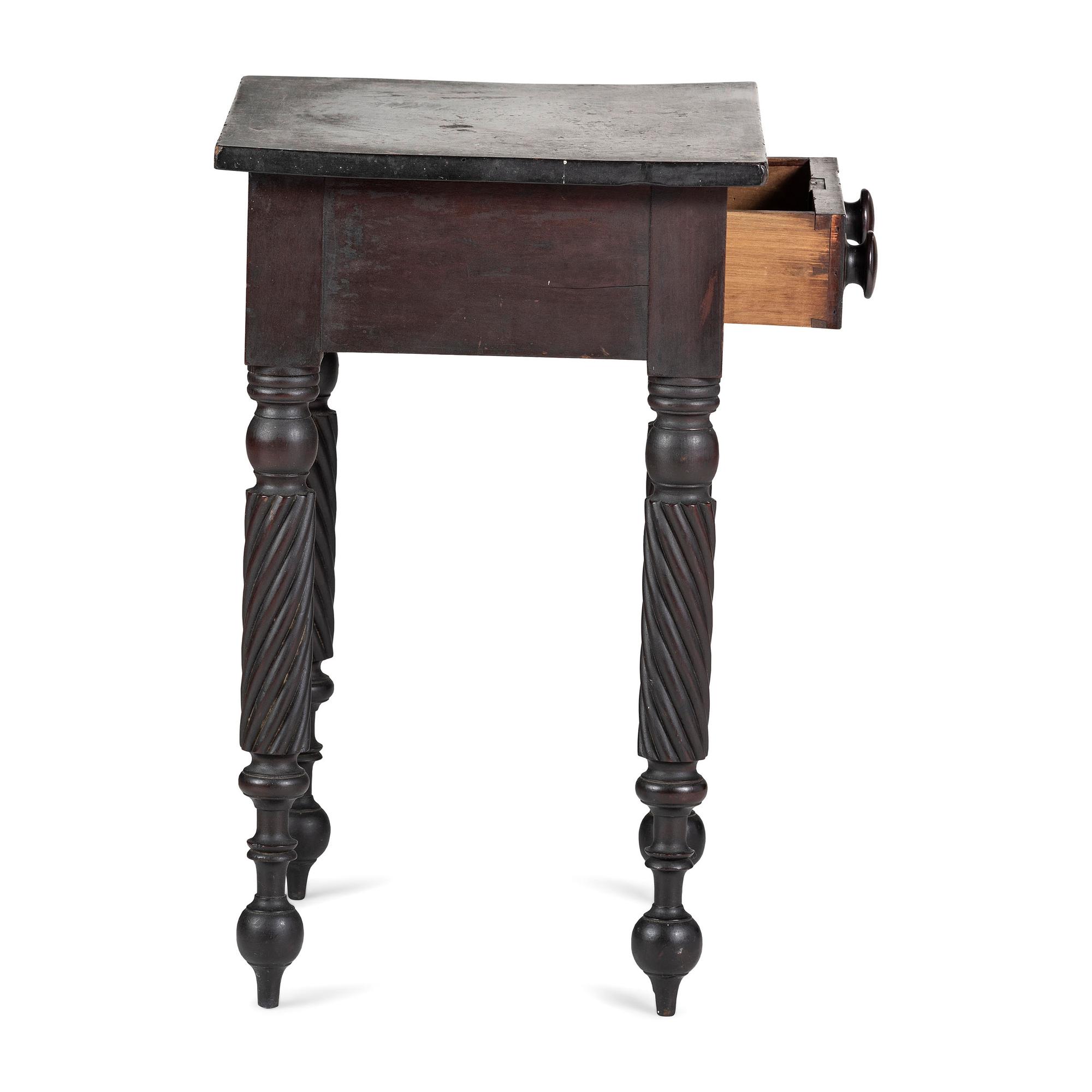 A Classical Spiral-Twist and Reel Turned Cherrywood Work Table