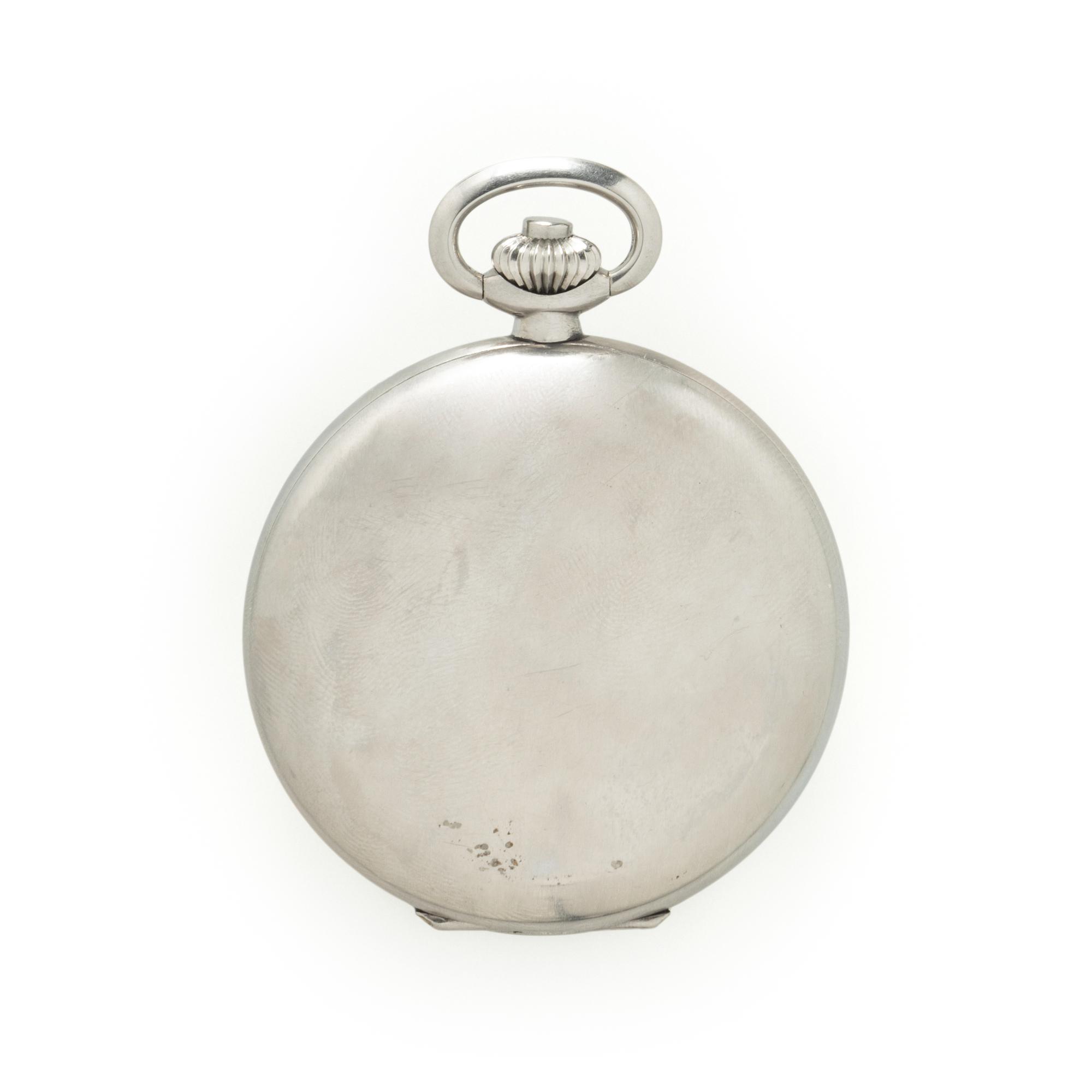 PATEK PHILIPPE, STAINLESS STEEL POCKET WATCH