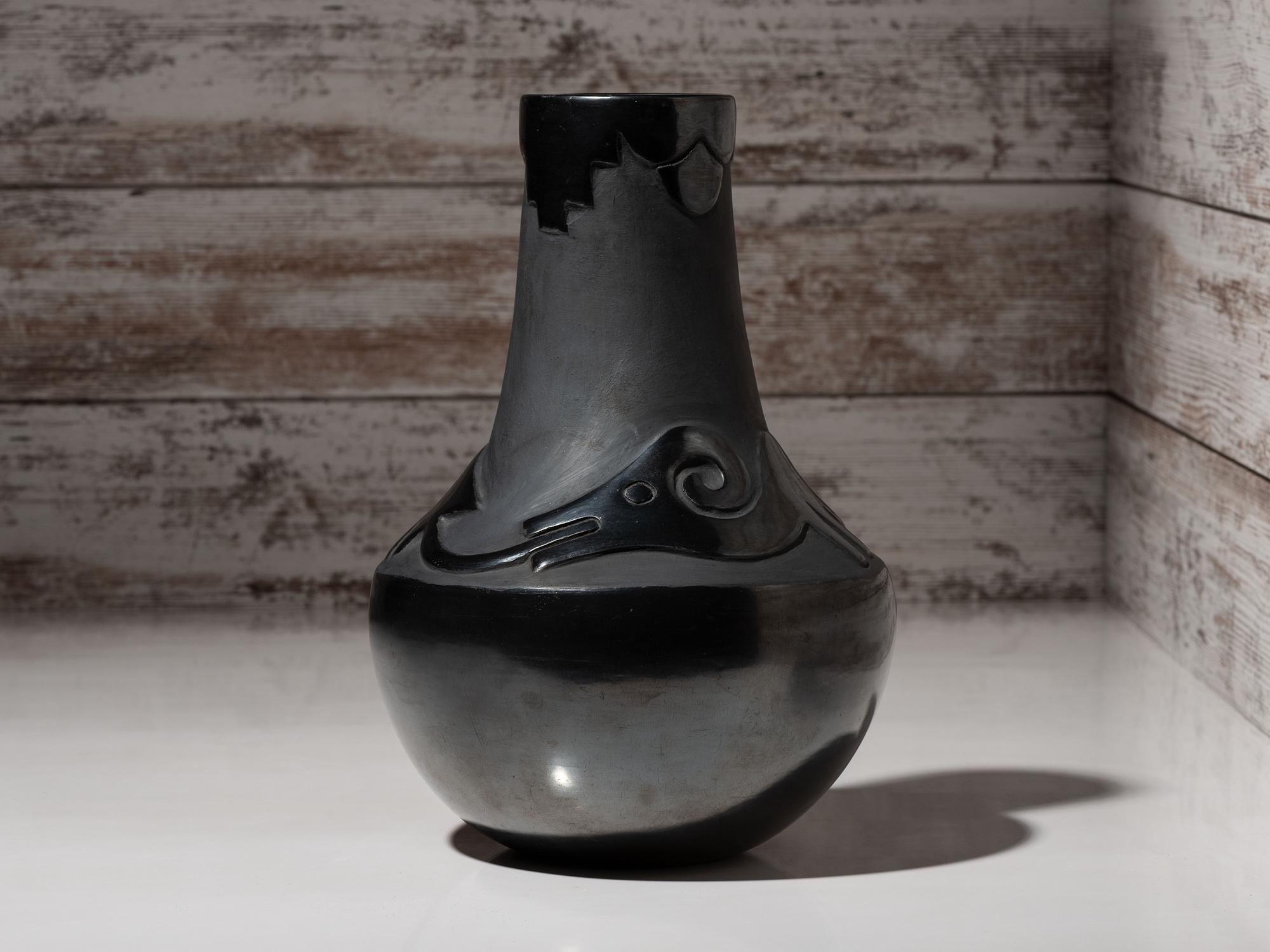 Award-Winning Blackware Pottery Jar