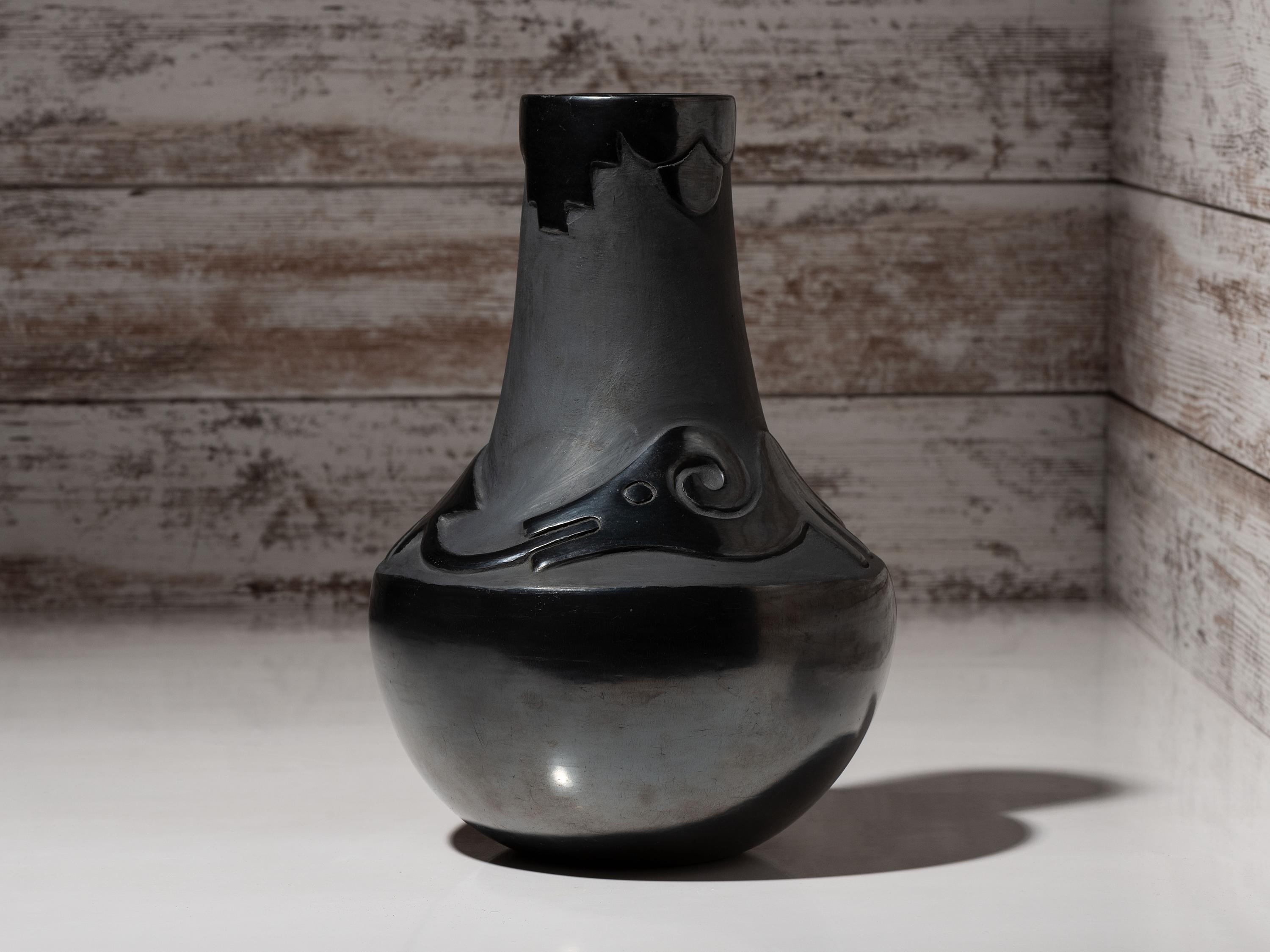 Award-Winning Blackware Pottery Jar