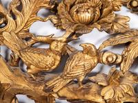 A Chinese Lacquered Carved Wood 'Flower and Bird' Panel