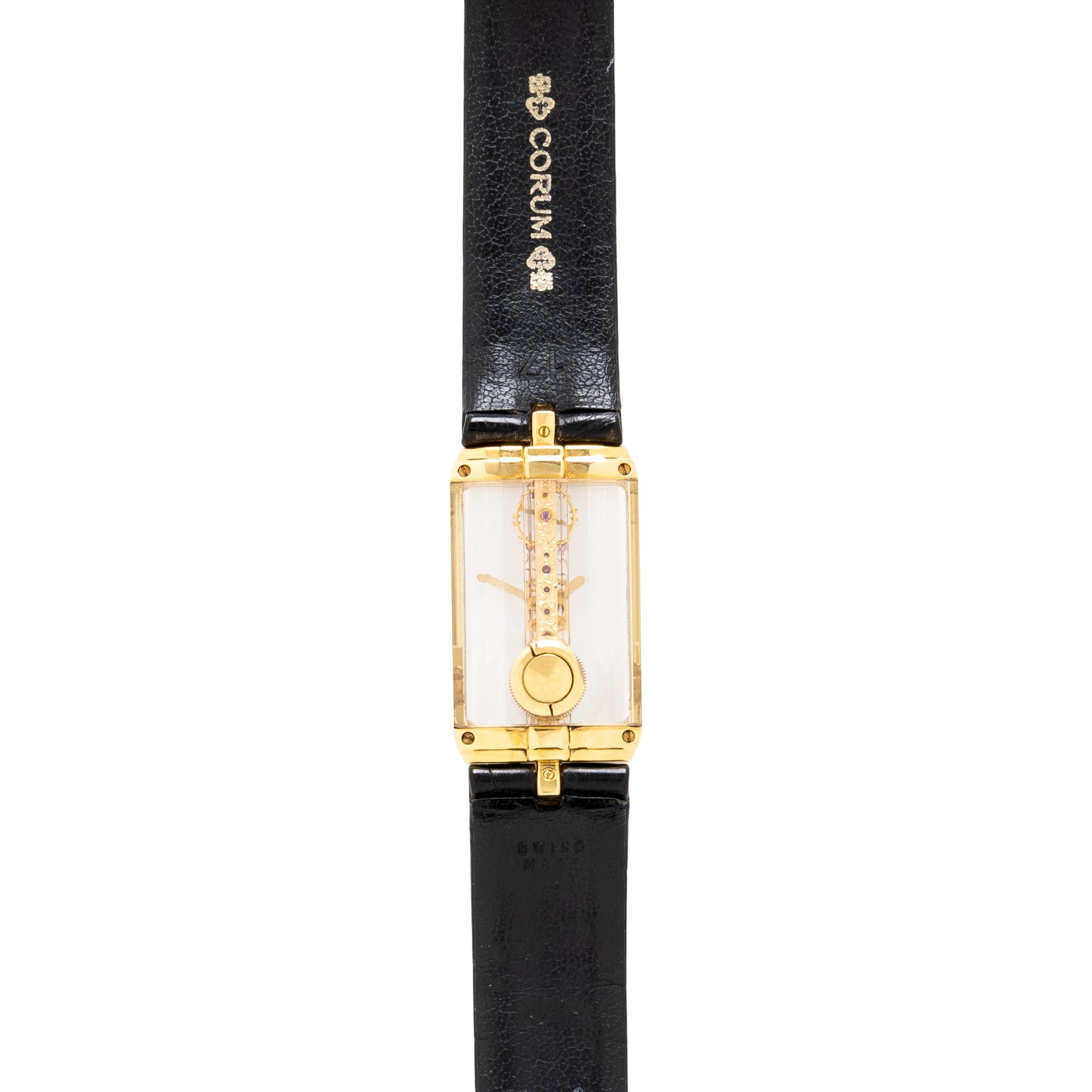 CORUM, REF. 13150, 18K YELLOW GOLD 'GOLDEN BRIDGE' WATCH