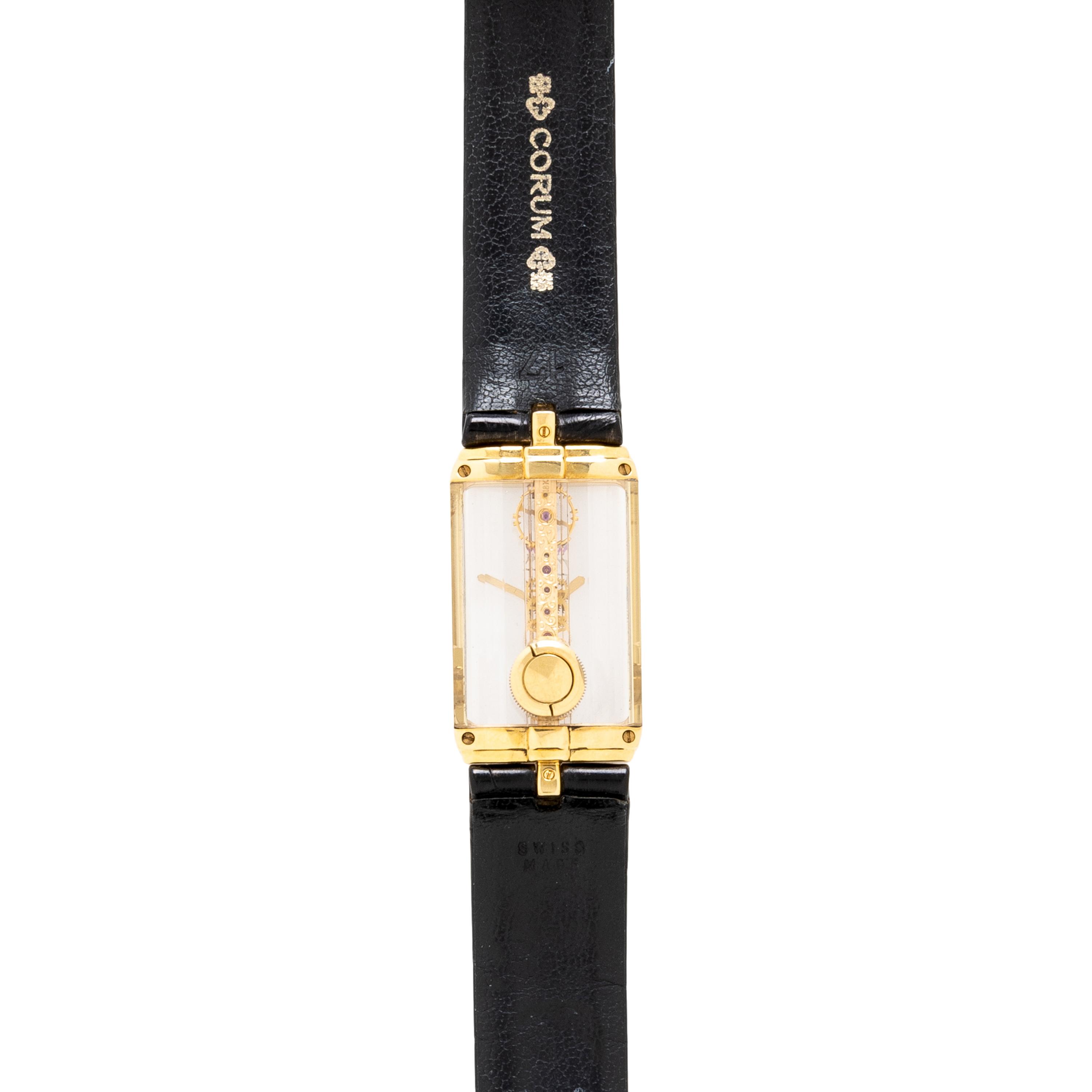 CORUM, REF. 13150, 18K YELLOW GOLD 'GOLDEN BRIDGE' WATCH