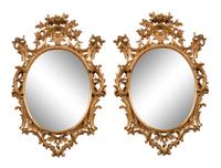A Pair of George II Giltwood Mirrors