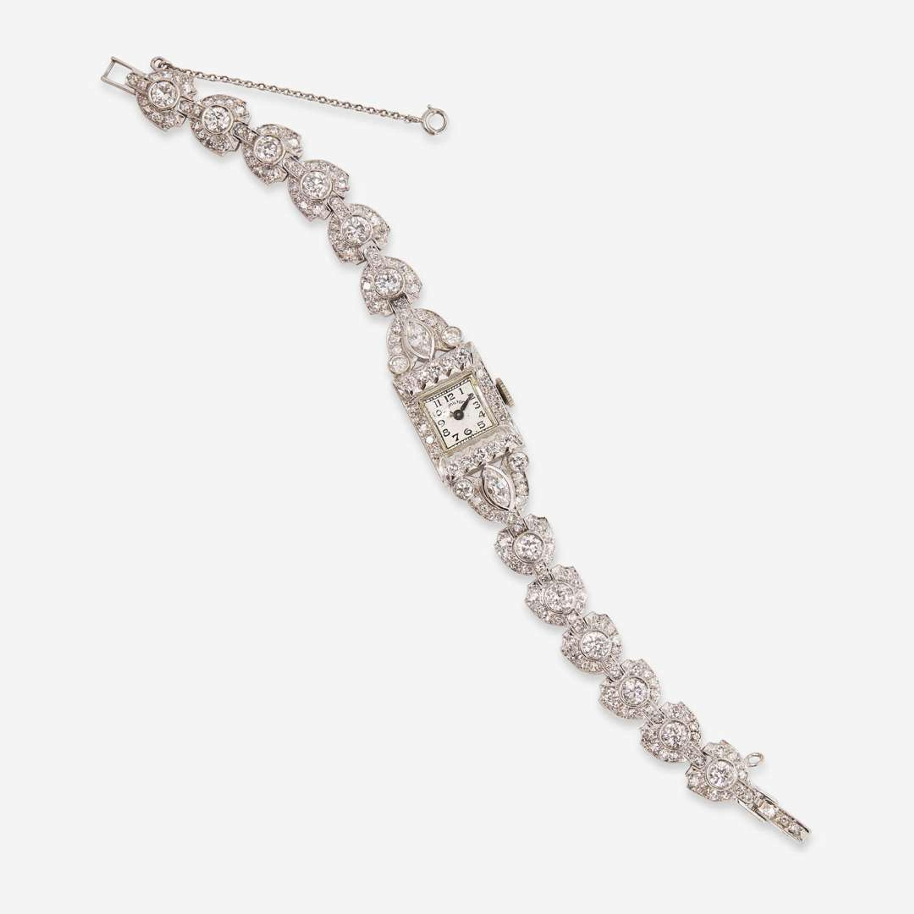 A Platinum and Diamond Hamilton Ladies Watch Art Deco, c.1920
