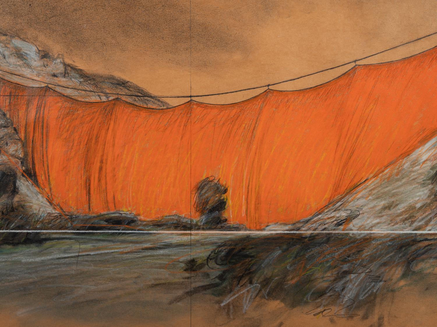Valley Curtain |Project for Colorado| Grand Hoeback, 7 miles North from Rifle