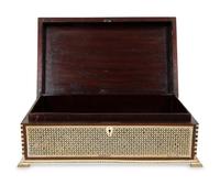 An Egyptian Mother-of-Pearl Parquetry Table Box