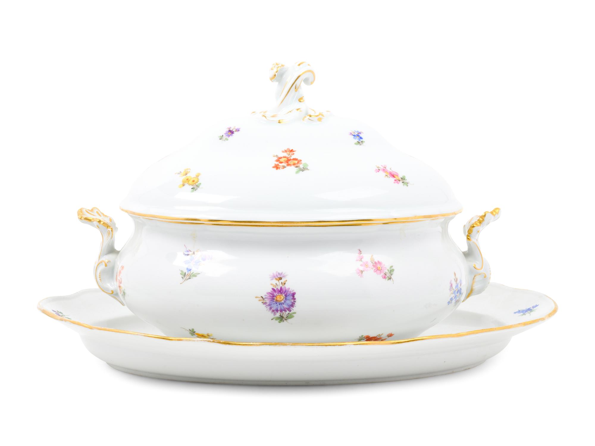 A Group of Meissen Porcelain Serving Articles