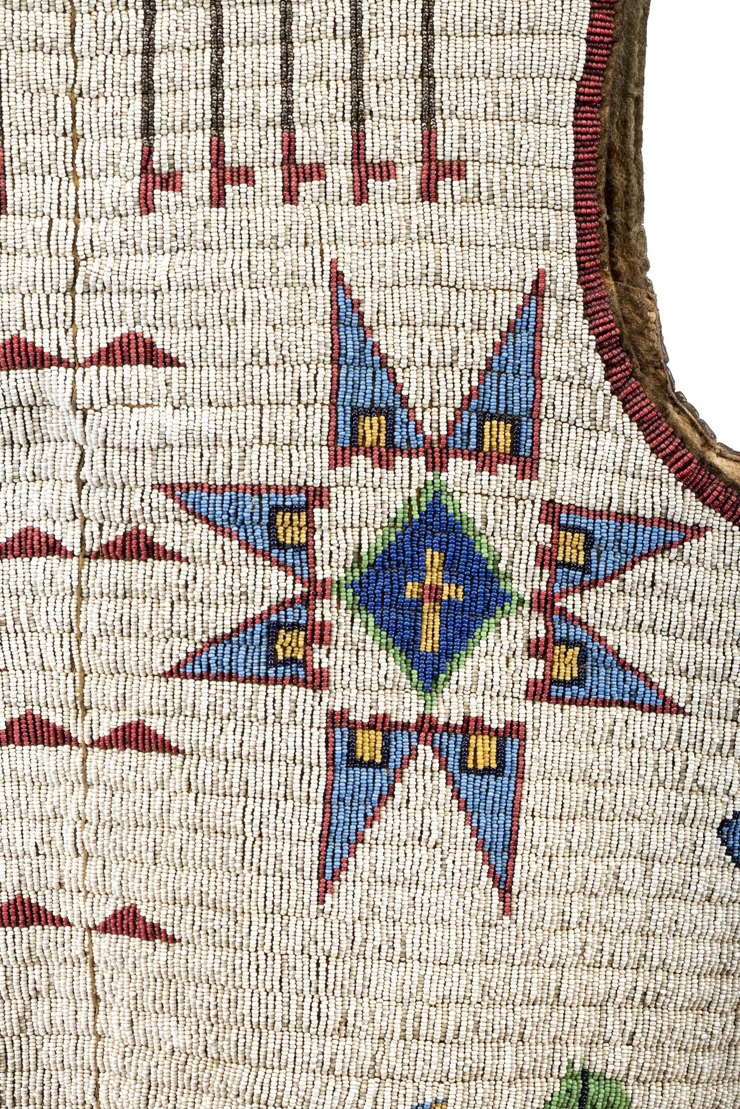 Cheyenne River Sioux Beaded Pictorial Hide Vest