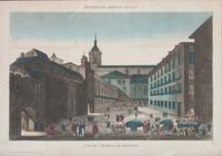 A Set of Four Hand-colored Engravings Each: 12 x 16 1/8 inches.