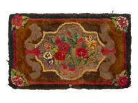 A Floral Bouquet Decorated Hooked Rug