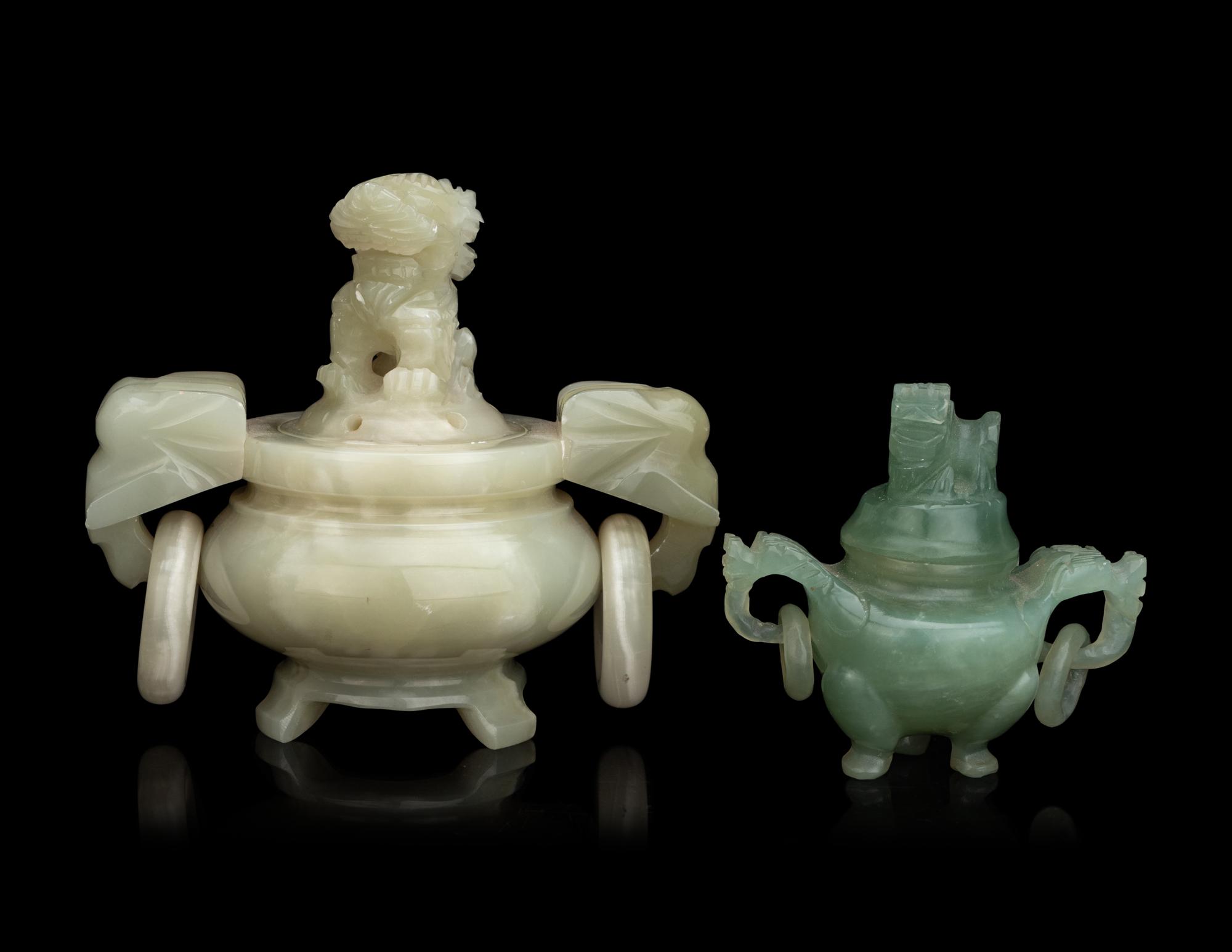 Four Chinese Carved Hardstone Articles