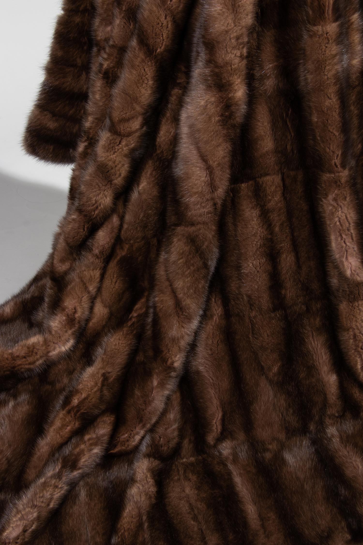 Sable Fur Blanket Lined with Gray Wool, Attributed to J. Mendel