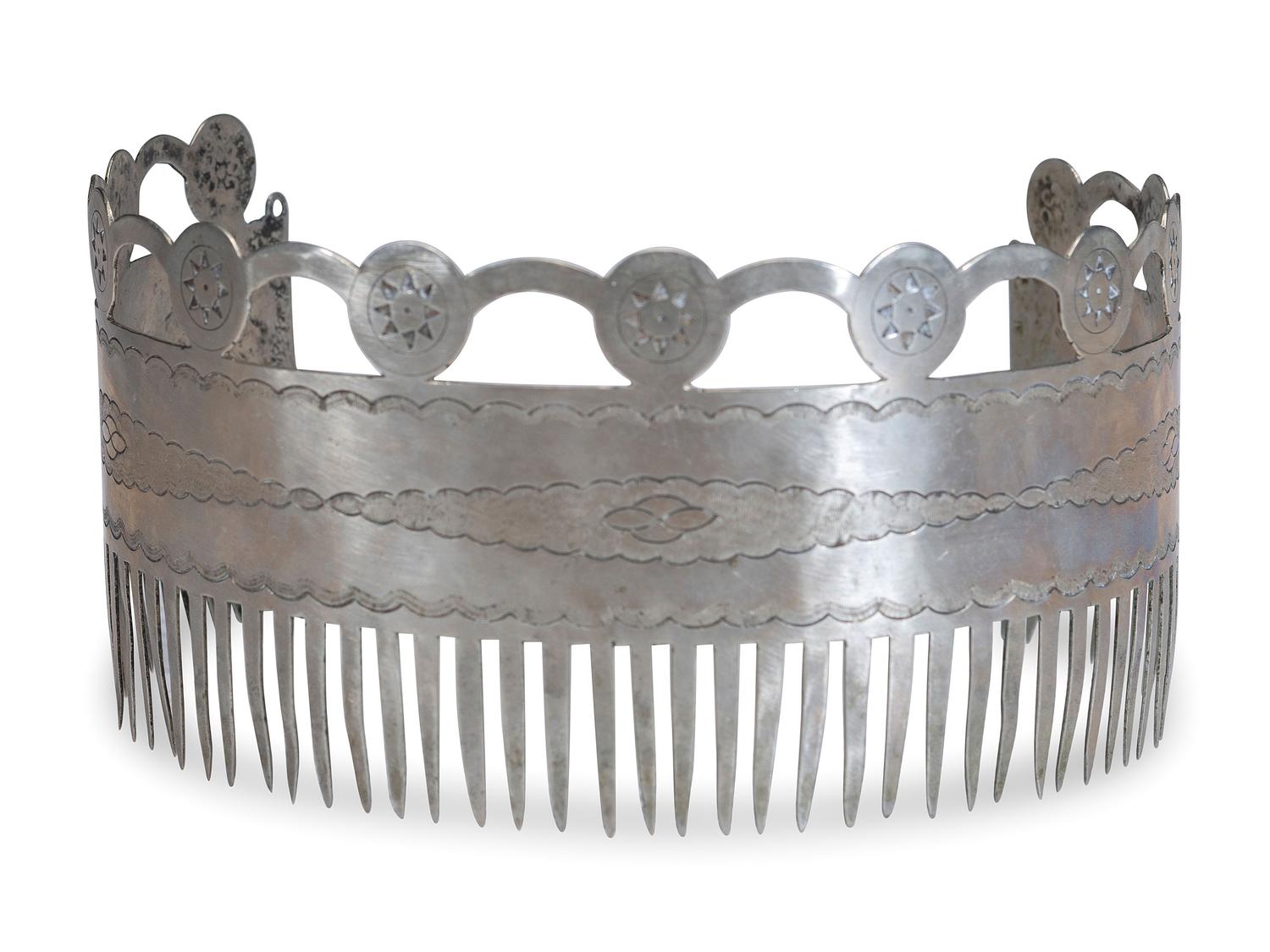 Menominee German Silver Hair Comb