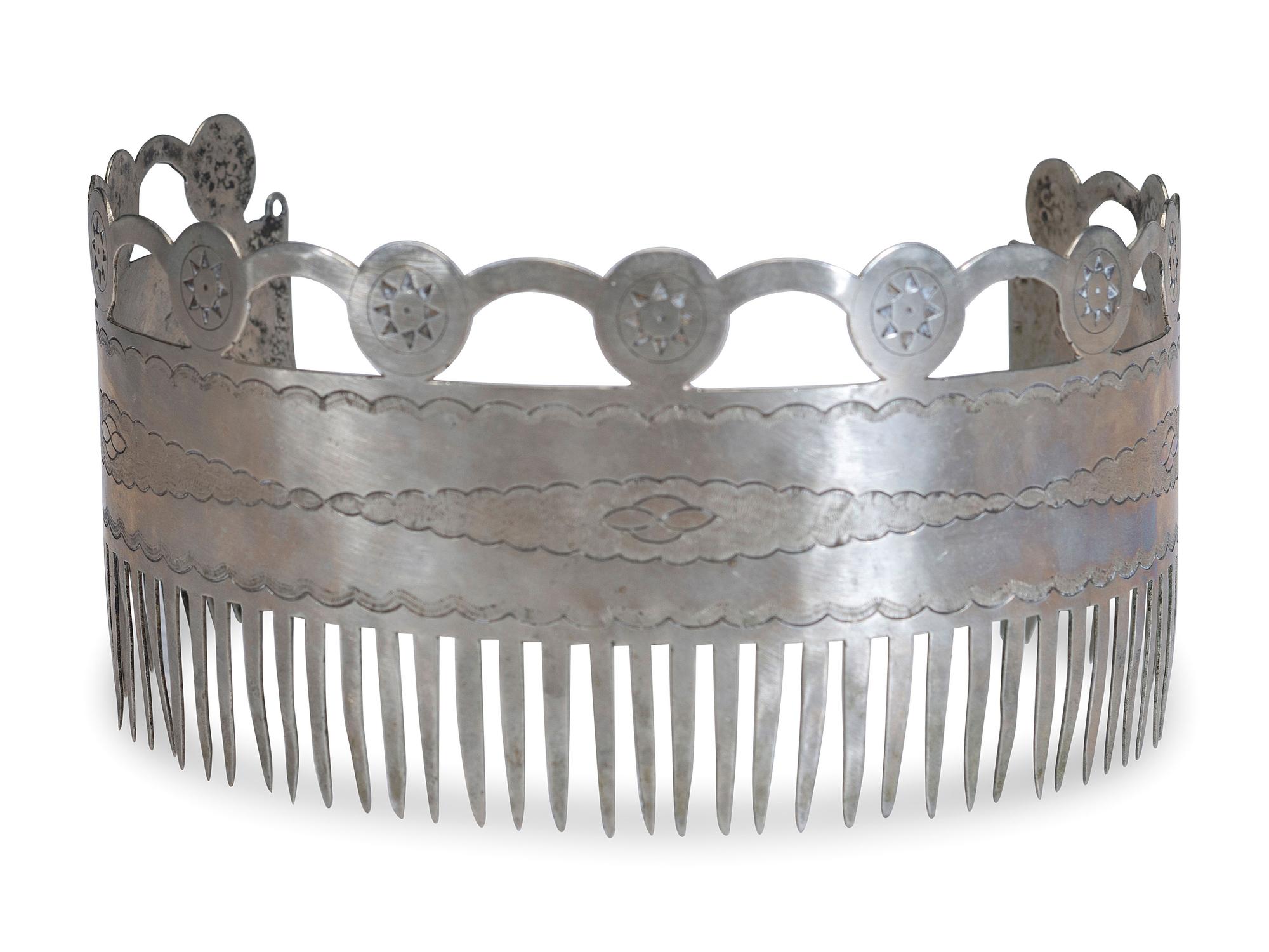 Menominee German Silver Hair Comb
