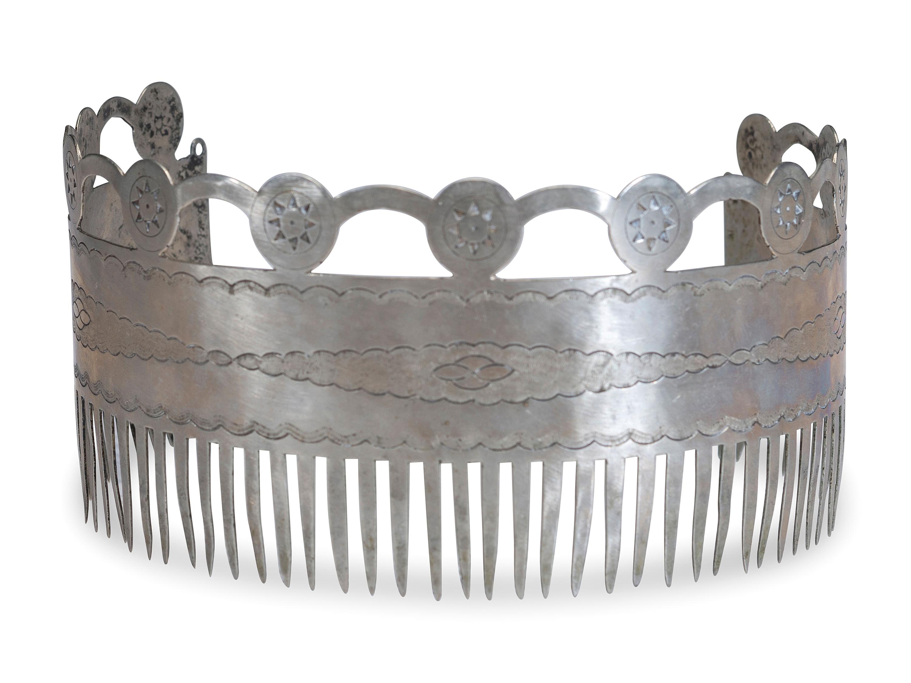 Menominee German Silver Hair Comb