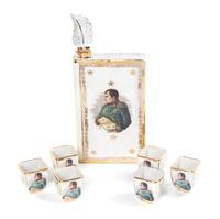 A Continental Porcelain Drinks Set Height of first 9 3/4 inches.