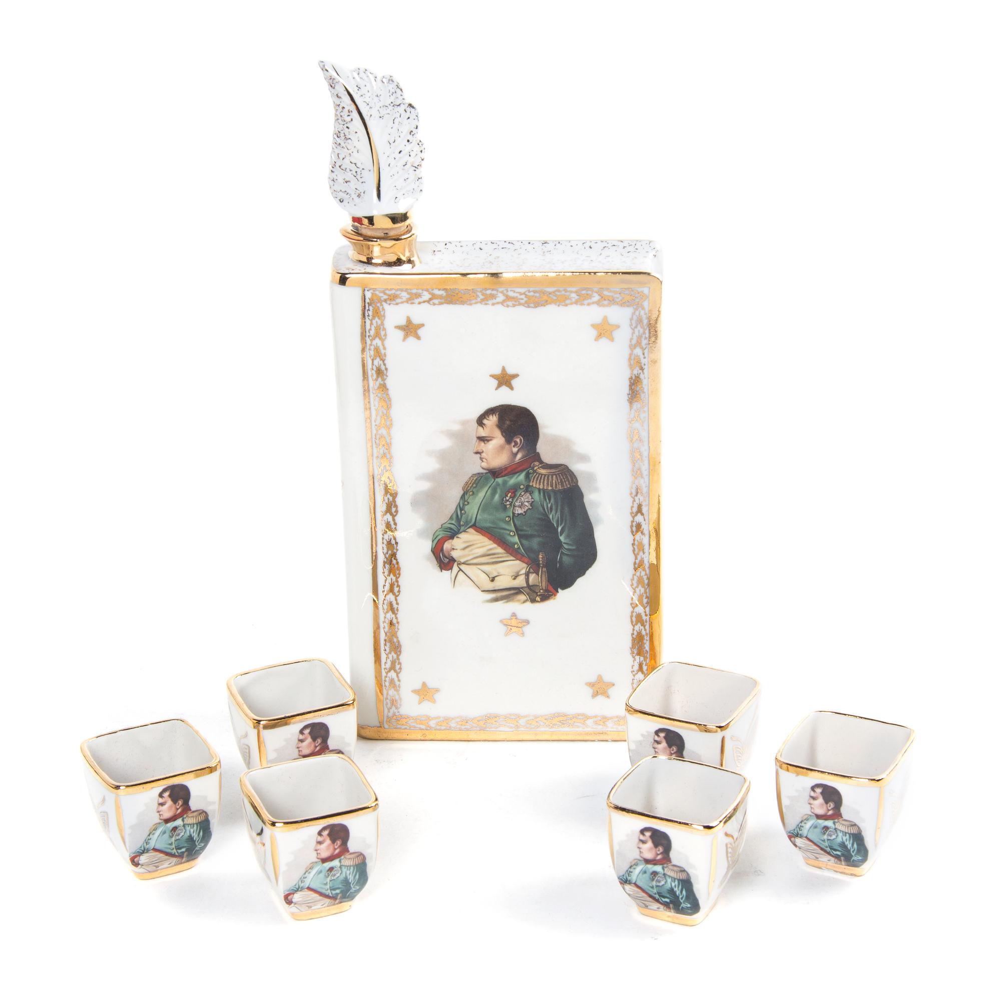 A Continental Porcelain Drinks Set Height of first 9 3/4 inches.