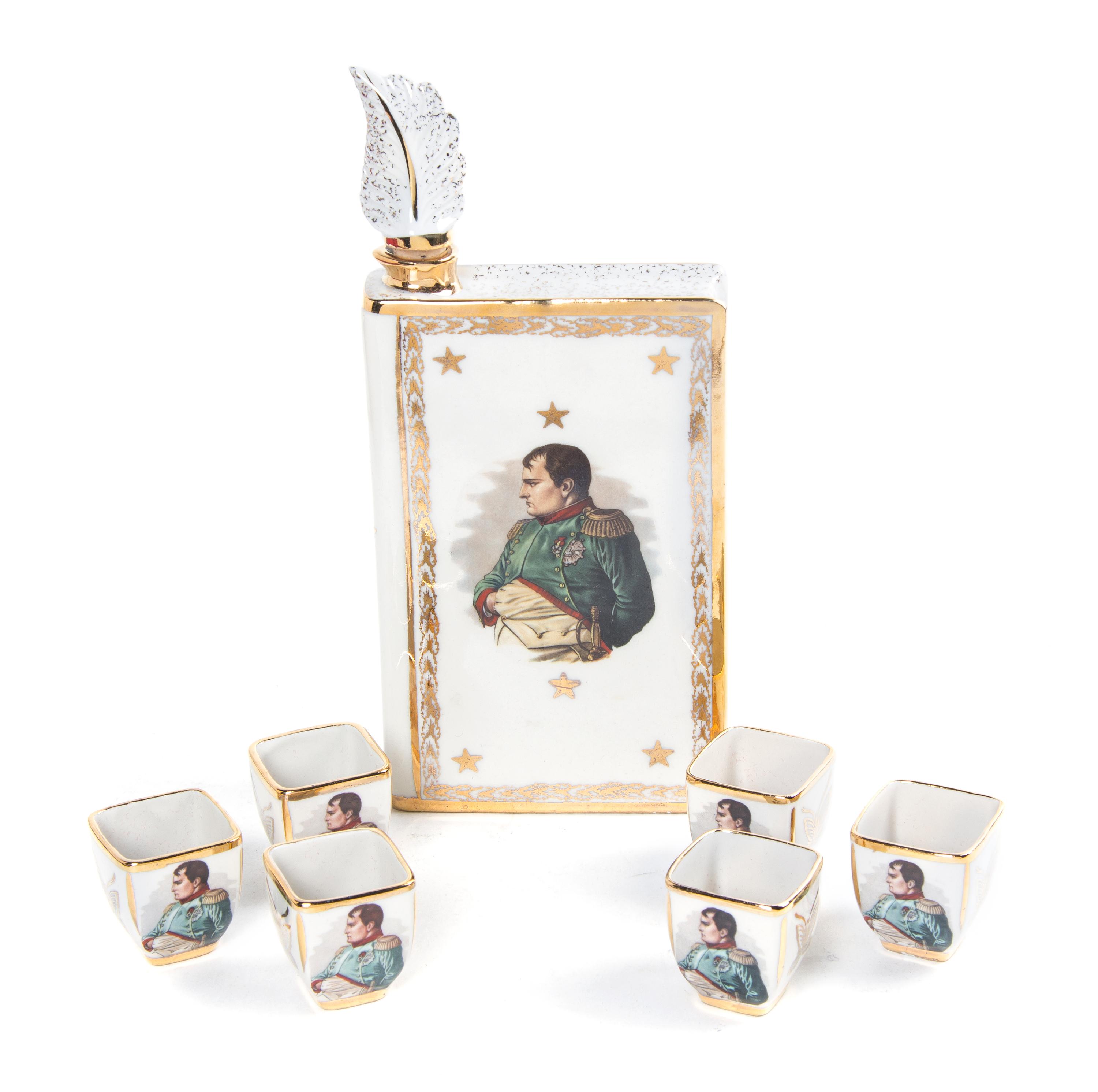 A Continental Porcelain Drinks Set Height of first 9 3/4 inches.