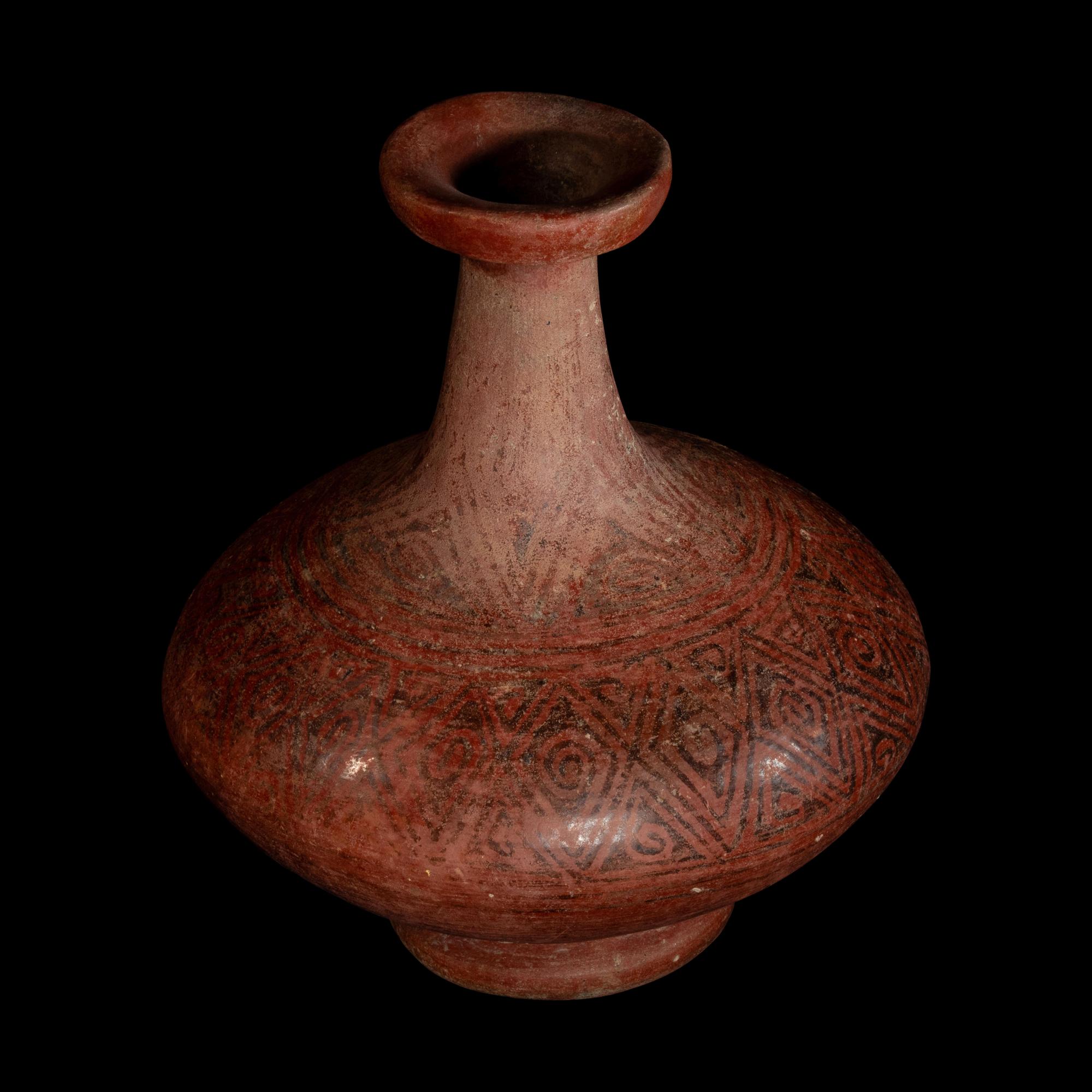 Two Capuli Polychrome Bottles