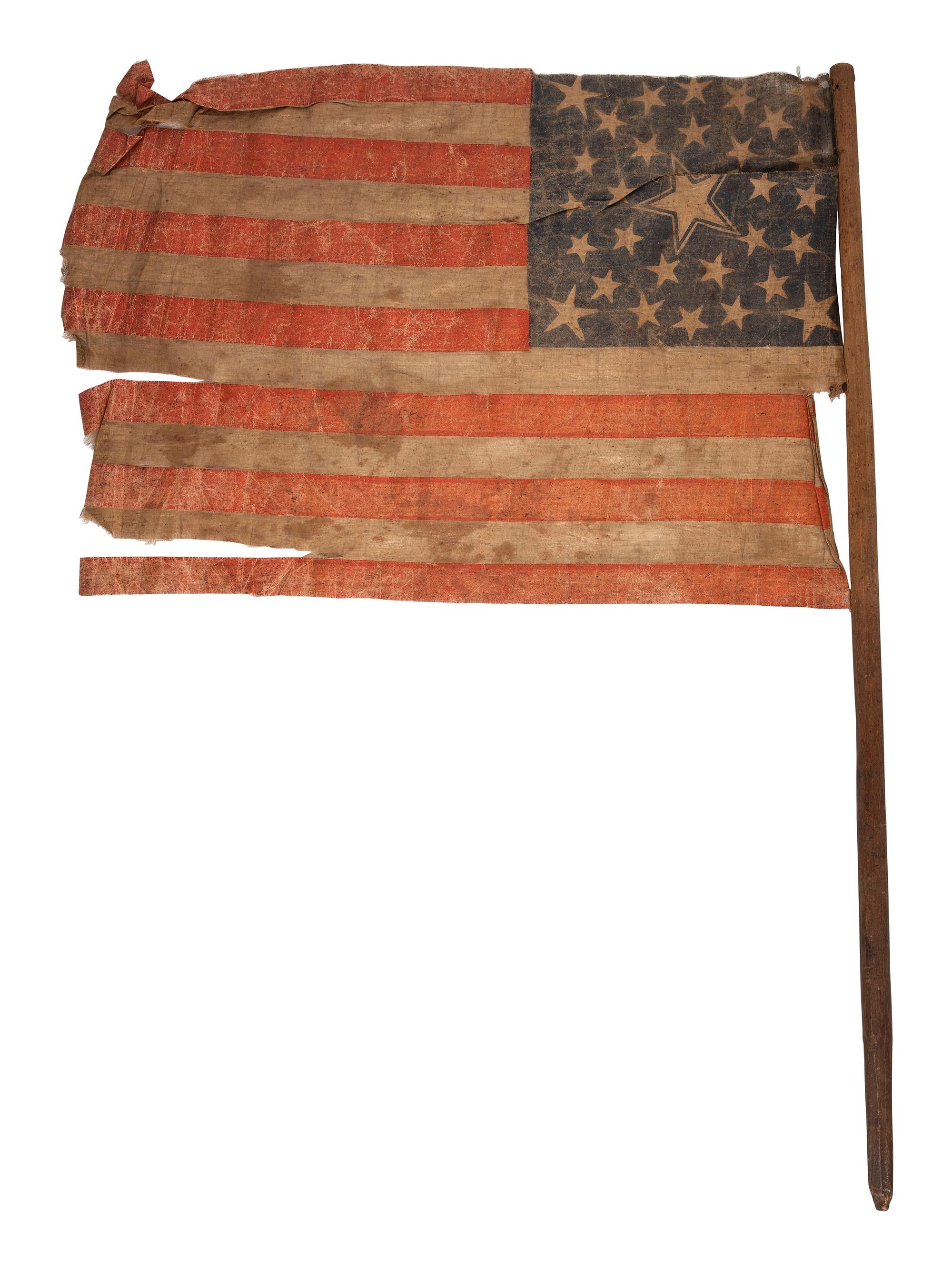 [FLAGS]. 30-star American parade flag. Ca 1848-1850.
