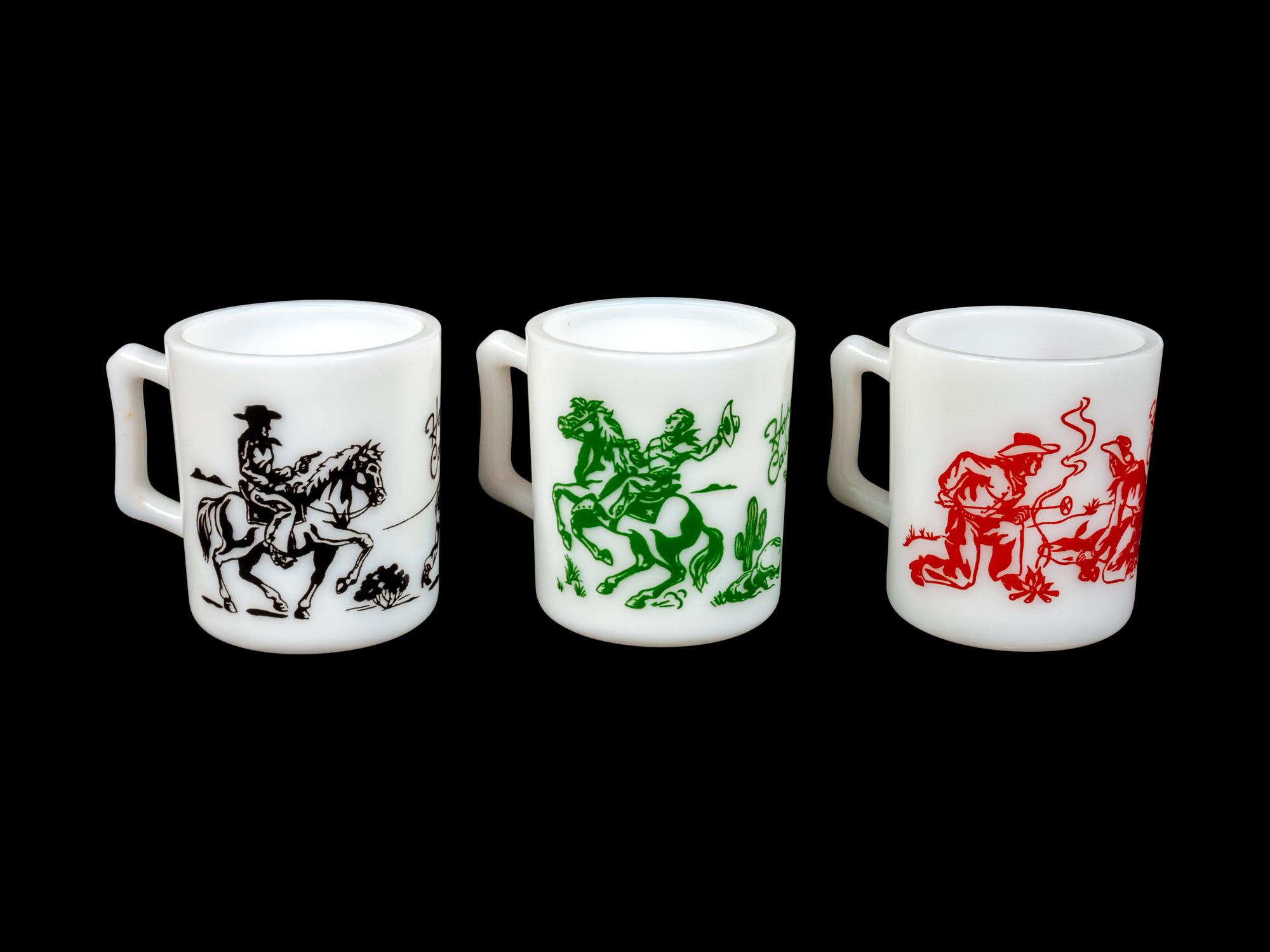 Six Hopalong Cassidy Mugs