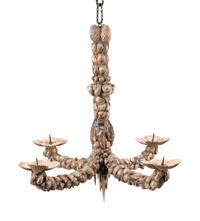 A Shell-Encrusted Grotto Four-Light Chandelier