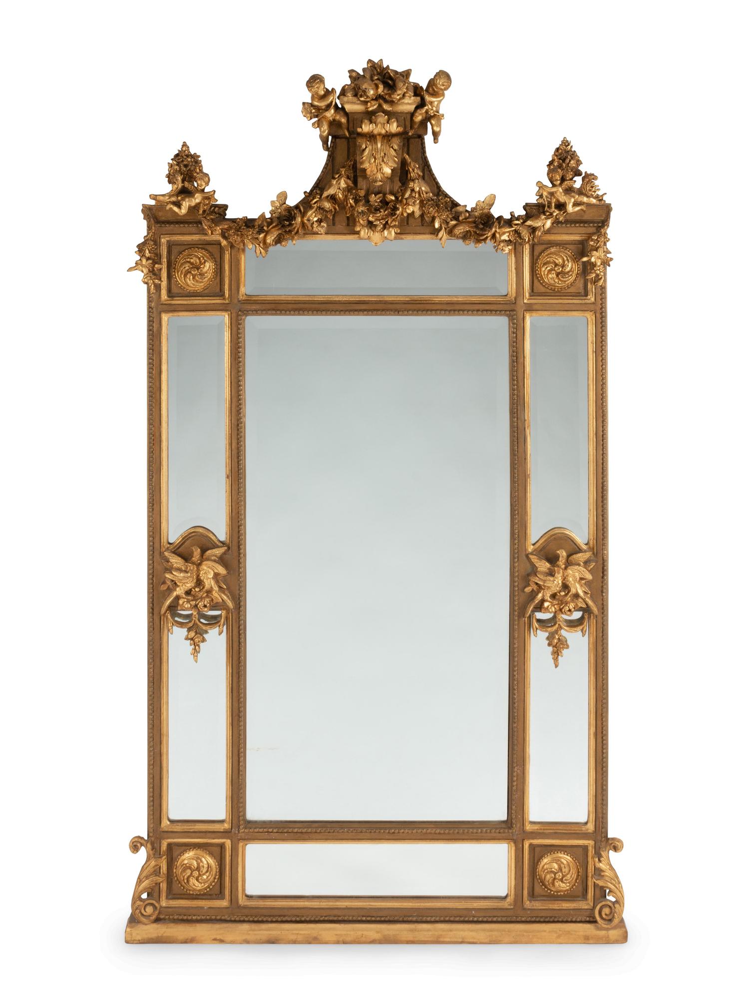 A Louis XVI Style Giltwood Mirror