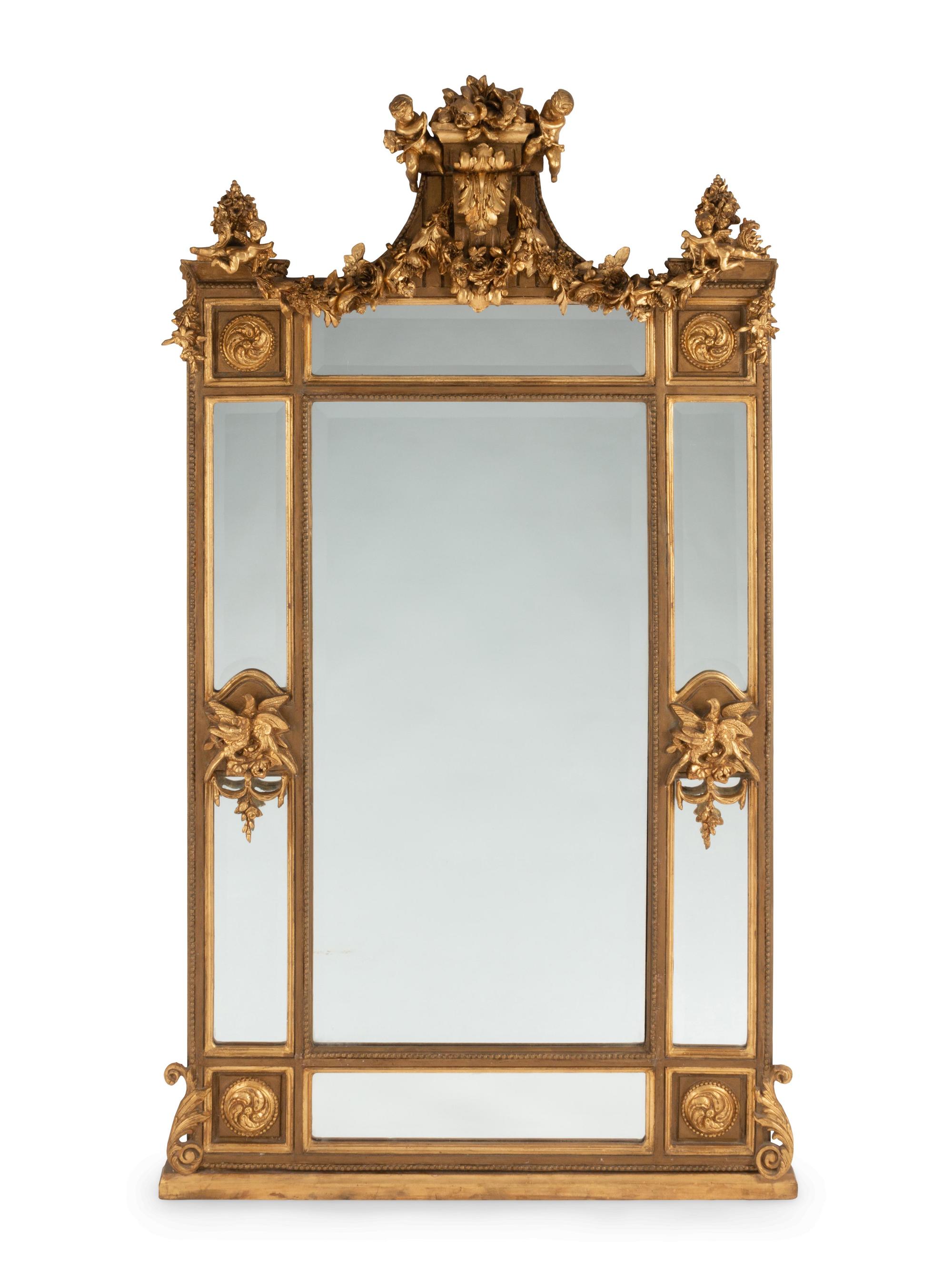 A Louis XVI Style Giltwood Mirror