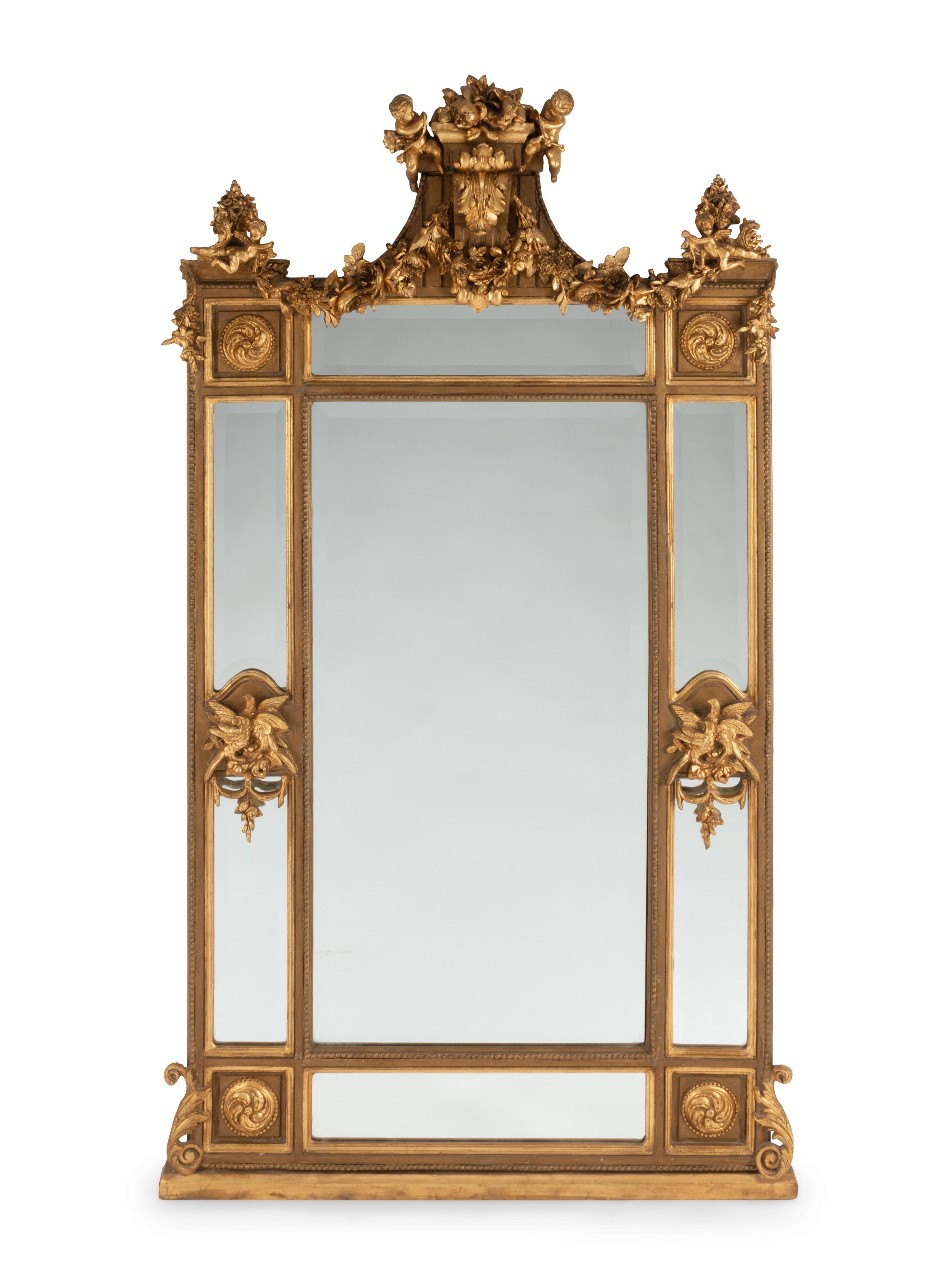 A Louis XVI Style Giltwood Mirror